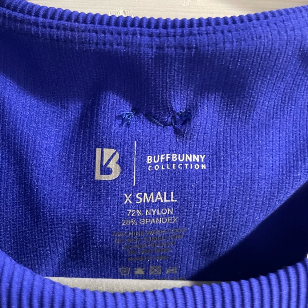 BuffBunny Cobalt Blue Workout Top - Picture 2 of 3